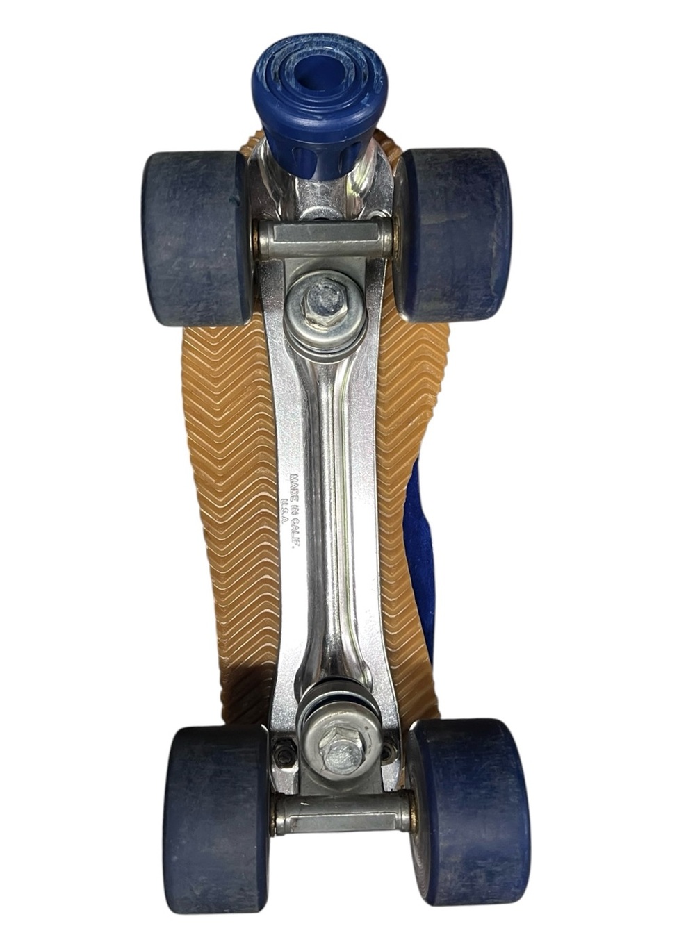 🌻Vintage Cheapskates California Roller Skates Blue Suede 1970s Retro Size 12 - Picture 9 of 15